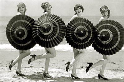 Bathing Beauties with Parasols, c.1928 by Unbekannt Unbekannt